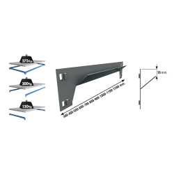 Larguero sclick 1000mm gris. simon rack
