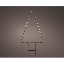Estaca microled en forma de pino, para exterior, 18x0,6x27cm. lumineo
