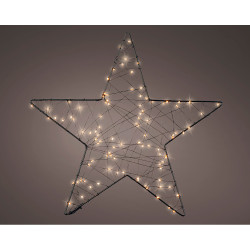 Estrella de malla micro led, ø38 cm.