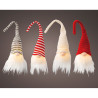 Gnomo led gorro flexible, colores variados, luz fija, 6 x 7 x 23 cm
