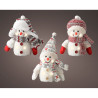 Muñeco de nieve con microled, modelo variados, 11 x 8 x 18 cm
