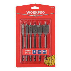 Brocas de pala, juego 6 piezas. workpro