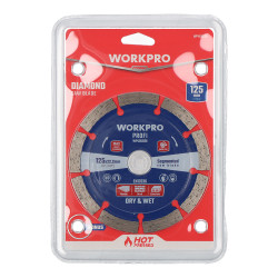 Disco diamantado, segmentado profi ø125x22,2mm. workpro