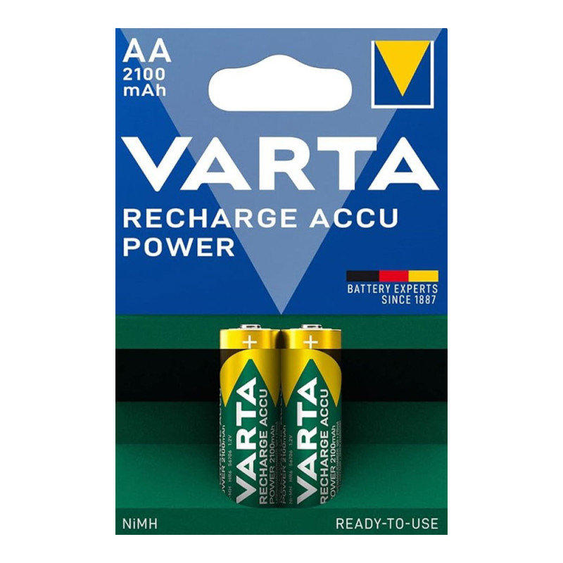Pila varta recargable accu power aa - hr6 2100 ma (blister 2 uds) ø14,5 x 50,5 mm Pila varta recargable accu power aa - hr6 2100 ma (blister 2 uds) ø14,5 x 50,5 mm