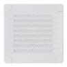 Rejilla ventilación cuadrada con tapones y mosquitera 100x100x7mm abs blanca