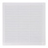 Rejilla ventilación cuadrada con tapones y mosquitera 250x250x7mm abs blanca