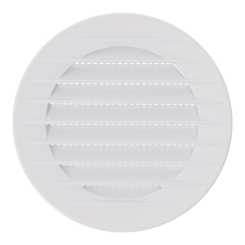 Rejilla ventilación redonda empotrable con mosquitera ø80mm abs blanca Rejilla ventilación redonda empotrable con mosquitera ø80mm abs blanca