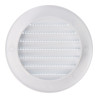 Rejilla ventilación redonda empotrable con mosquitera ø80mm abs blanca