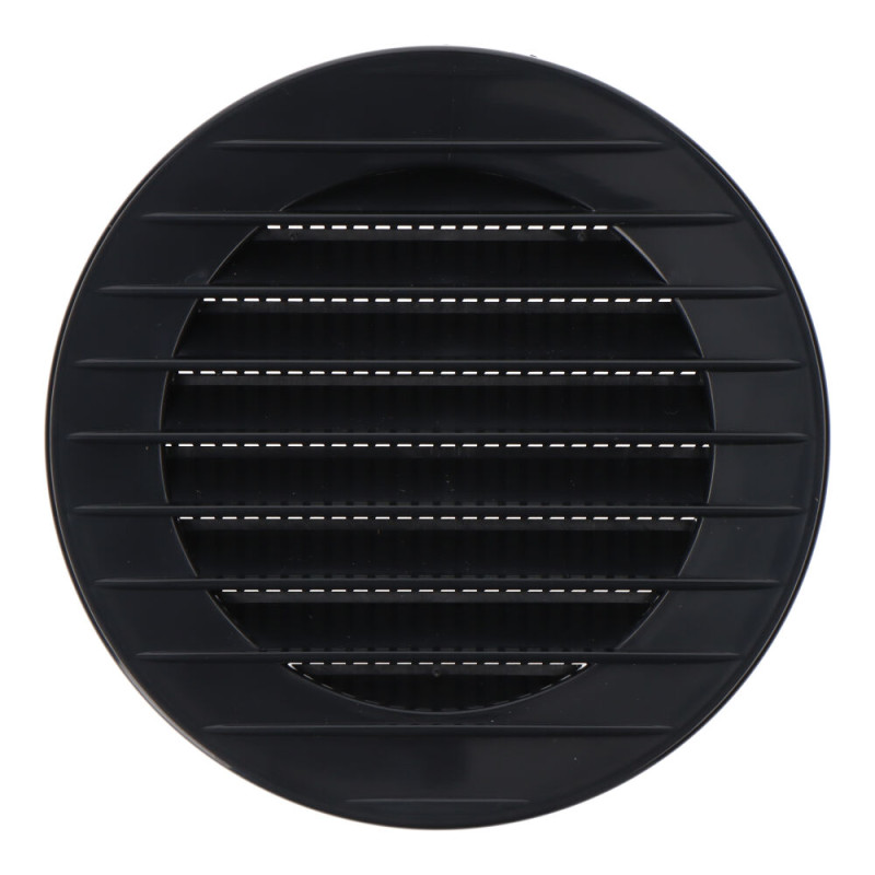 Rejilla ventilación redonda empotrable con mosquitera ø80mm abs gris antracita Rejilla ventilación redonda empotrable con mosquitera ø80mm abs gris antracita