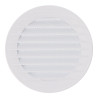 Rejilla ventilación redonda empotrable con mosquitera ø90mm abs blanca