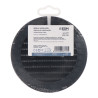 Rejilla ventilación redonda empotrable con mosquitera ø100mm abs gris antracita