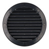 Rejilla ventilación redonda empotrable con mosquitera ø120mm abs gris antracita