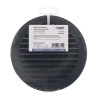 Rejilla ventilación redonda empotrable con mosquitera ø120mm abs gris antracita