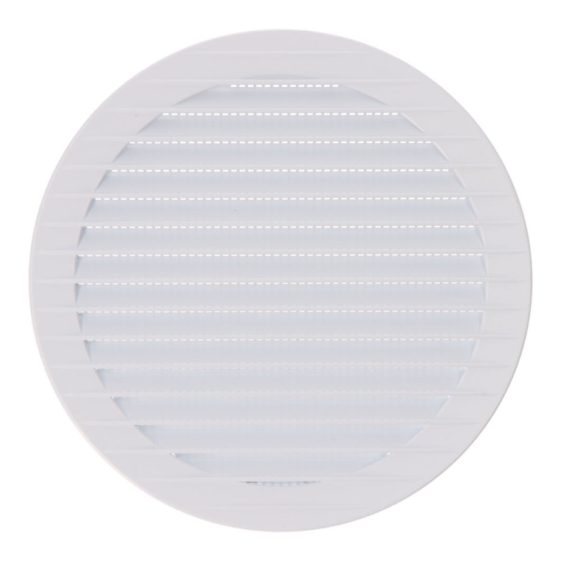 Rejilla ventilación redonda empotrable con mosquitera ø150mm abs blanca Rejilla ventilación redonda empotrable con mosquitera ø150mm abs blanca