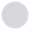 Rejilla ventilación redonda empotrable con mosquitera ø150mm abs blanca