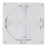 Rejilla ventilación cuadrada empotrable ajustable ø 80-150 con mosquitera 170x170x11,5mm abs blanca