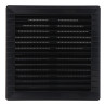Rejilla ventilación cuadrada empotrable ajustable ø 80-150 con mosquitera 170x170x11,5mm abs gris antracita
