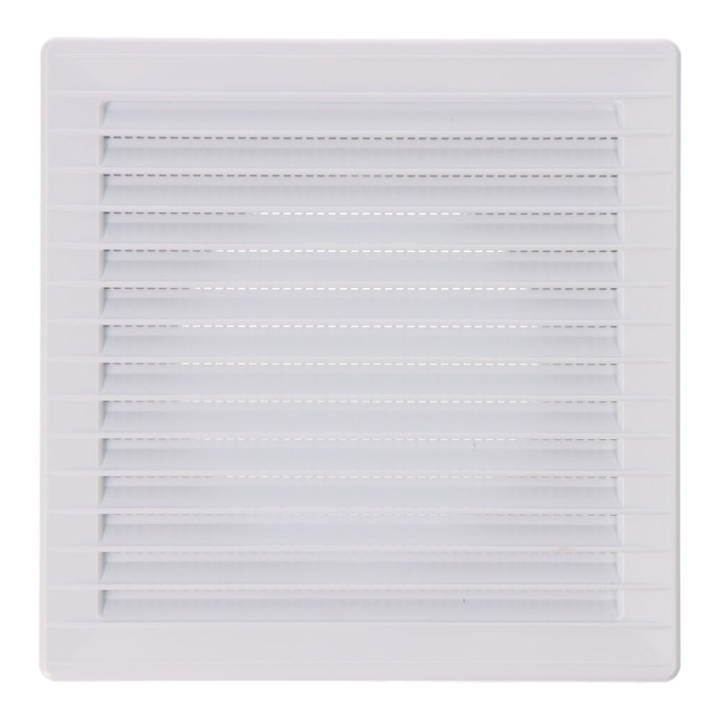 Rejilla ventilación cuadrada empotrable ø 100mm con mosquitera 170x170x10mm abs blanca Rejilla ventilación cuadrada empotrable ø 100mm con mosquitera 170x170x10mm abs blanca