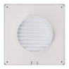 Rejilla ventilación cuadrada empotrable ø 100mm con mosquitera 170x170x10mm abs blanca