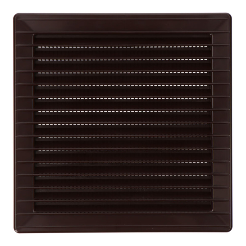 Rejilla ventilación cuadrada empotrable con mosquitera 140 x 140mm abs marrón Rejilla ventilación cuadrada empotrable con mosquitera 140 x 140mm abs marrón