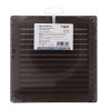Rejilla ventilación cuadrada empotrable con mosquitera 140 x 140mm abs marrón