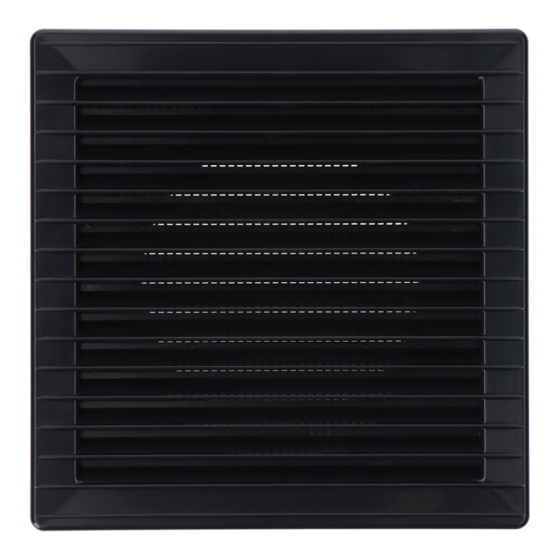 Rejilla ventilación cuadrada empotrable ø 100mm con mosquitera 170x170x10mm abs gris antracita Rejilla ventilación cuadrada empotrable ø 100mm con mosquitera 170x170x10mm abs gris antracita