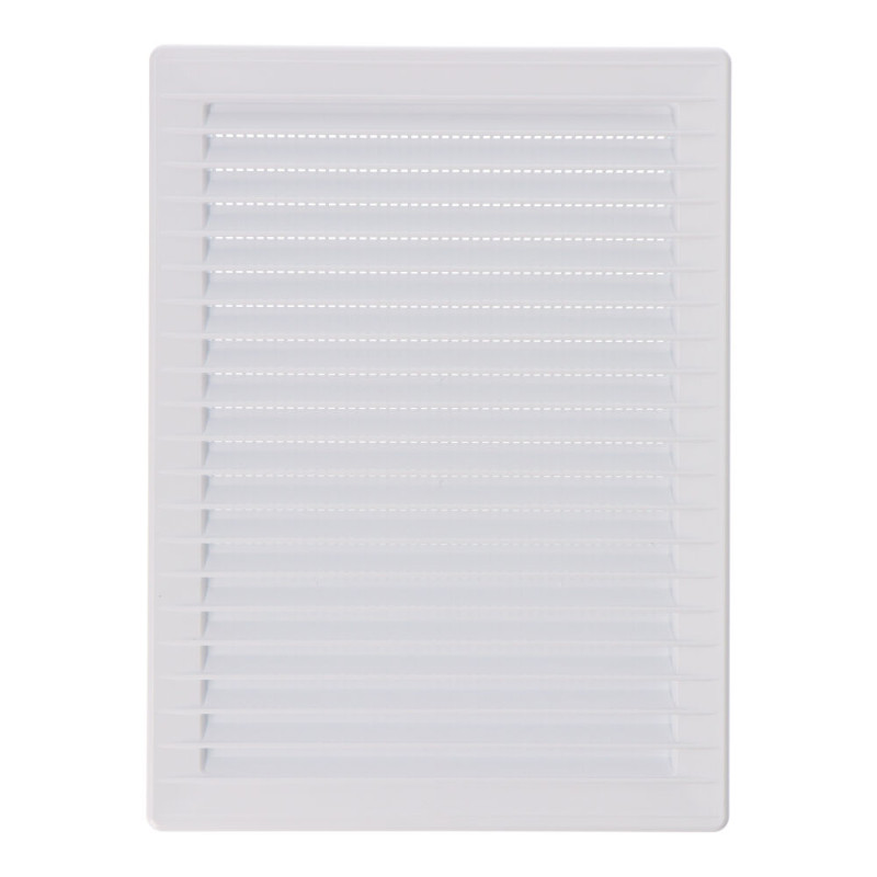 Rejilla ventilacíón rectangular empotrable con mosquitera abs 137x207mm blanco Rejilla ventilacíón rectangular empotrable con mosquitera abs 137x207mm blanco