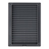 Rejilla ventilacíón rectangular empotrable con mosquitera abs 135x205mm gris