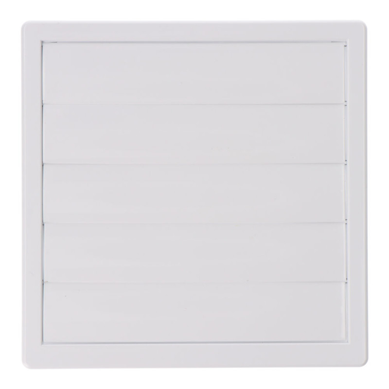 Rejilla ventilación cuadrada empotrable con lamas móviles 170x170mm enclavamiento ø100mm abs blanca Rejilla ventilación cuadrada empotrable con lamas móviles 170x170mm enclavamiento ø100mm abs blanca