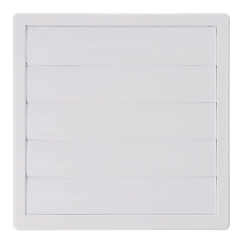 Rejilla ventilación cuadrada empotrable con lamas móviles 170x170mm enclavamiento ø120mm abs blanca Rejilla ventilación cuadrada empotrable con lamas móviles 170x170mm enclavamiento ø120mm abs blanca