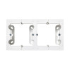 Caja de superficie doble blanco