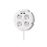 Base múltiple combi 4 tomas + 2 usb