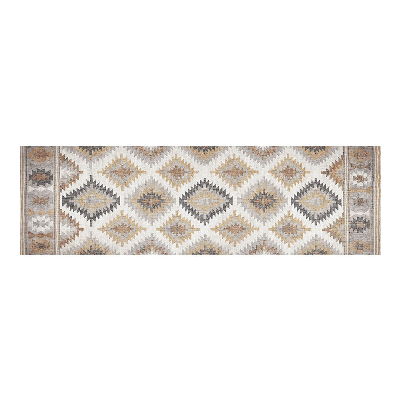 Alfombra vinílica estampada kilim grises 60 x 200 cm Alfombra vinílica estampada kilim grises 60 x 200 cm