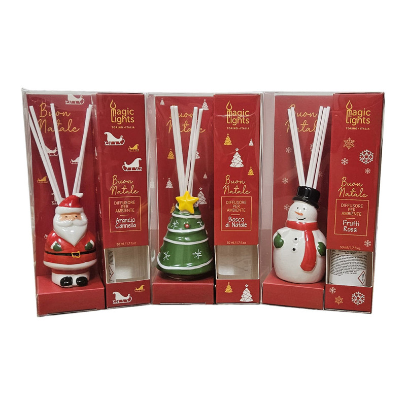 Difusor aroma mikado navidad 50ml diseños surtidos Difusor aroma mikado navidad 50ml diseños surtidos