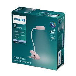 Flexo pinza led 3w 4.000k rosa