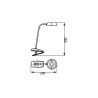 Flexo pinza led 3 w 4.000 k blanco