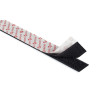 Cinta de gancho y bucle adhesiva, negra, 20 mm x 5 m