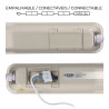 Regleta estanca led ip65 48 w 5274 lm 6500 k luz fria 8,6 x 148 x 6,6 cm
