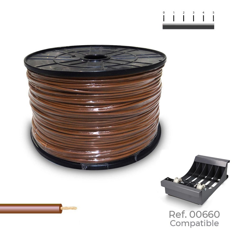 Cablecillo h07z1-k 1,50 mm² marrón, 500 m. ( bobina mediana ) Cablecillo h07z1-k 1,50 mm² marrón, 500 m. ( bobina mediana )