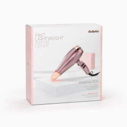 Secador de pelo 2100w gris-rosa-dorado iónico