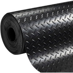 Alfombra suelo caucho-goma 1 x 10 m diamantes