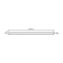 Regleta led 36 w 4.000 k luz día 3.820 lm 120 x 4,6 x 5,1 cm