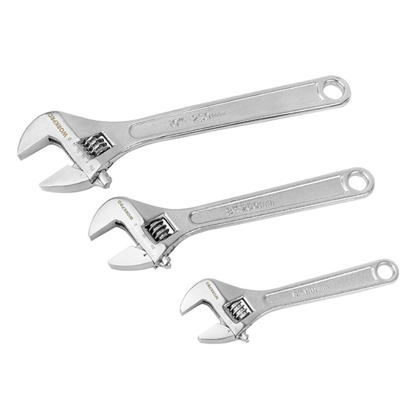 Llave ajustable 150, 200 ,250 mm. juego 3 unidades Llave ajustable 150, 200 ,250 mm. juego 3 unidades