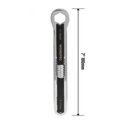 Llave ajustable universal 5 - 16 mm, métrica y sae
