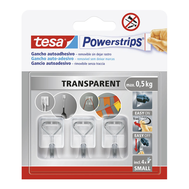 Gancho autoadhesivo powerstrips s, transparente Gancho autoadhesivo powerstrips s, transparente