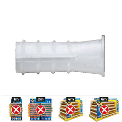 Caja 200 unidades taco de plástico tipo b ø 10 mm