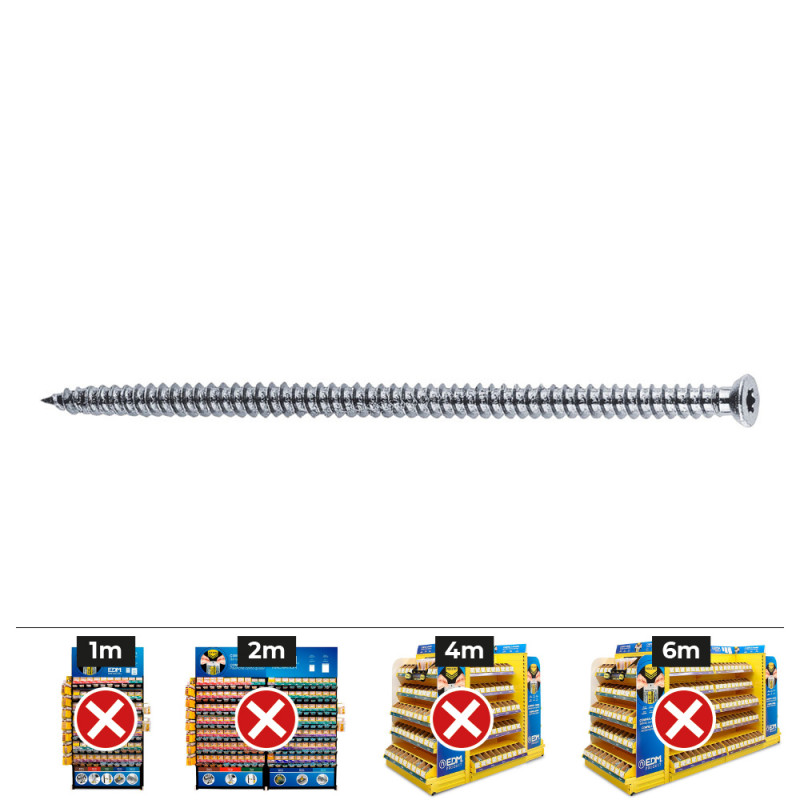 Caja 100 uds. tornillo de premarcos fbs 7,5-132 avellanado, cincado Caja 100 uds. tornillo de premarcos fbs 7,5-132 avellanado, cincado