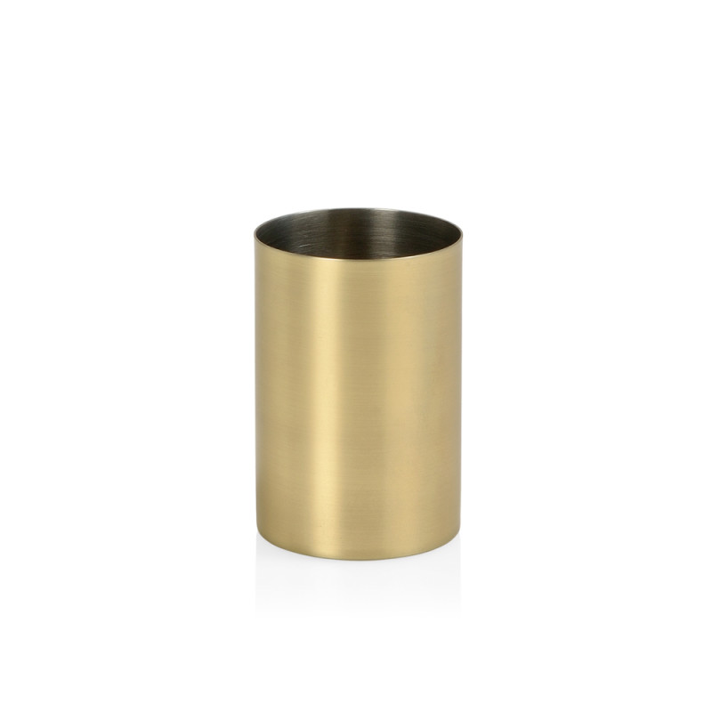 Portacepillos, inox, dorado, ø 6,5 x 9,5 cm Portacepillos, inox, dorado, ø 6,5 x 9,5 cm