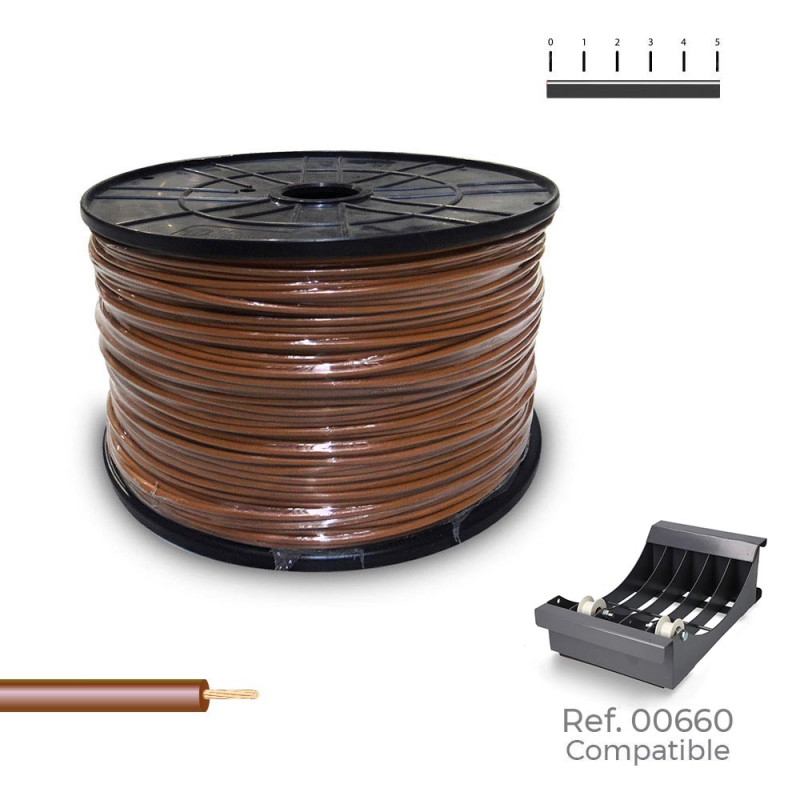 Cablecillo h07z1-k 2,50 mm² marrón 400 m. ( bobina mediana ) Cablecillo h07z1-k 2,50 mm² marrón 400 m. ( bobina mediana )
