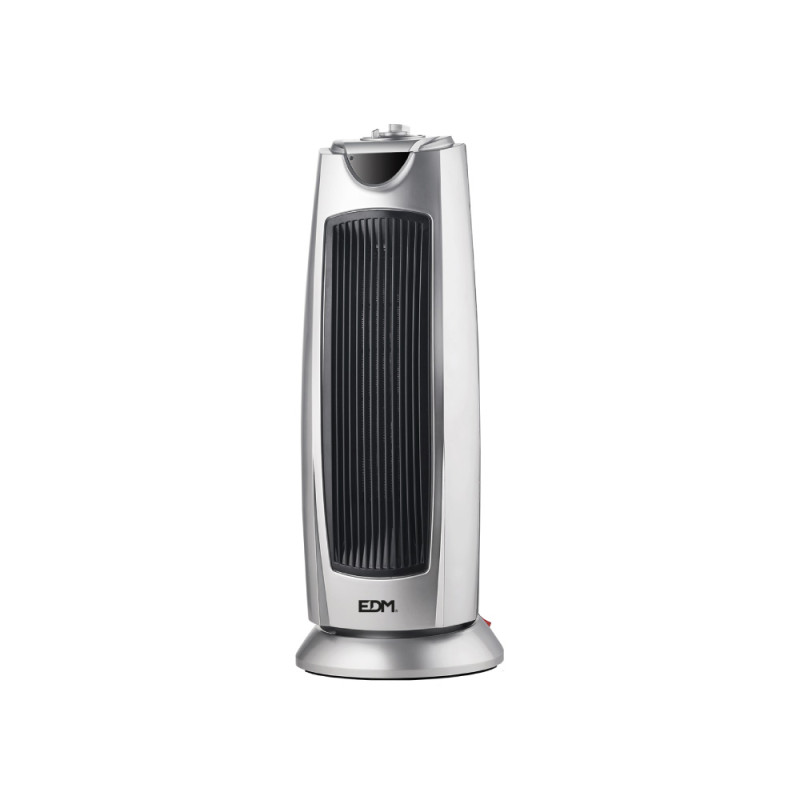 Calefactor de torre, ceramico, oscilante - modelo silver - 1000-2000w - edm Calefactor de torre, ceramico, oscilante - modelo silver - 1000-2000w - edm